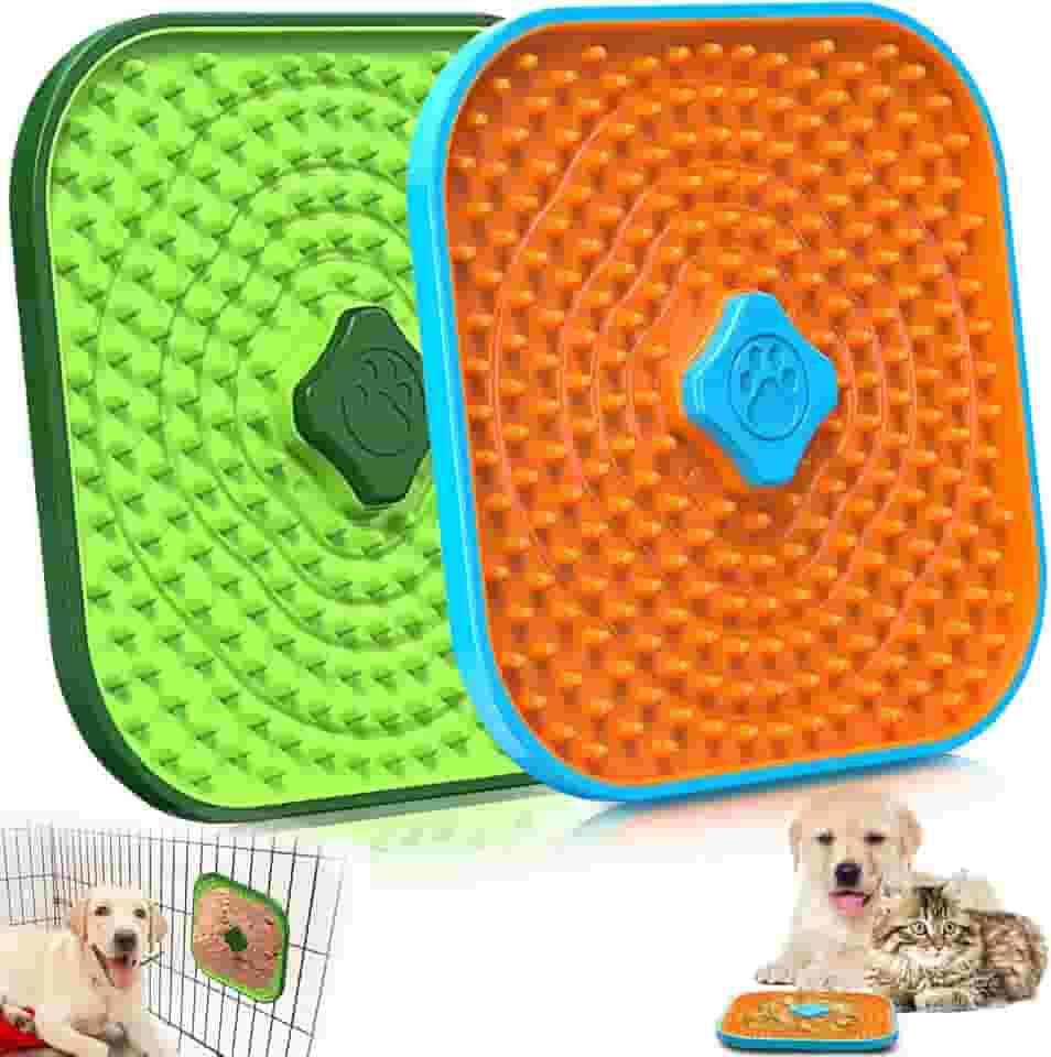 HOPET Tapete para Lamber para Cães, Tapete para Lamber Caixa de Cachorro, Alimentador Lento, Ferramentas de Treinamento para Gaiola de Cachorro, Tapete para Lamber Animais de Estimação, Alimentador Le
