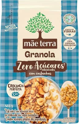 Mãe Terra Granola Tradicional Zero Açúcares 800 g