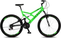 Colli Bike, Bicicleta GPS 148 Dupla Suspensão e Freios V-Brake, Aro 26 Aero, 36 Raias, 21 Marchas