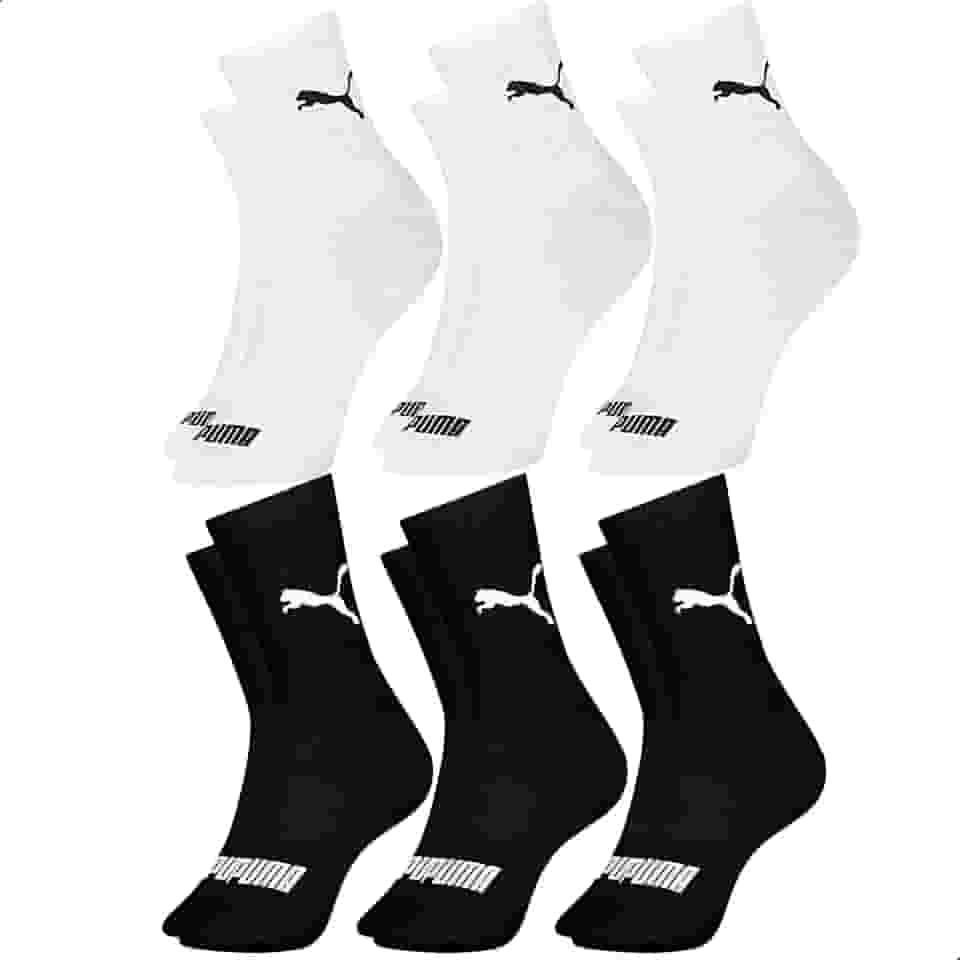Kit 6 Pares Meia Puma Cano Médio Alto Academia Esportiva