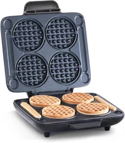 DASH Multi Mini Waffle Maker: Quatro mini waffles, perfeitos para famílias e indivíduos, superfícies antiaderentes duplas de 1,5 cm com liberação rápida e fácil de limpar - grafite