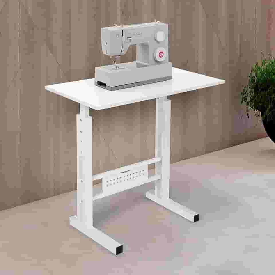 Mesa Multiuso Bancada Portátil Tampo Liso Para Máquina de Costura e Bordado Doméstica Singer Brother Elgin Regulável
