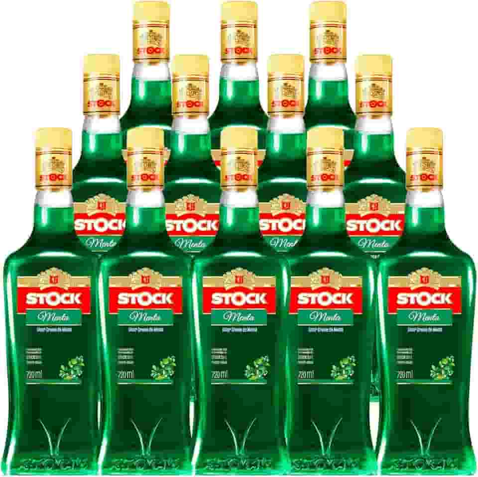 Licor Creme de Menta Stock 720ml 12 Unidades