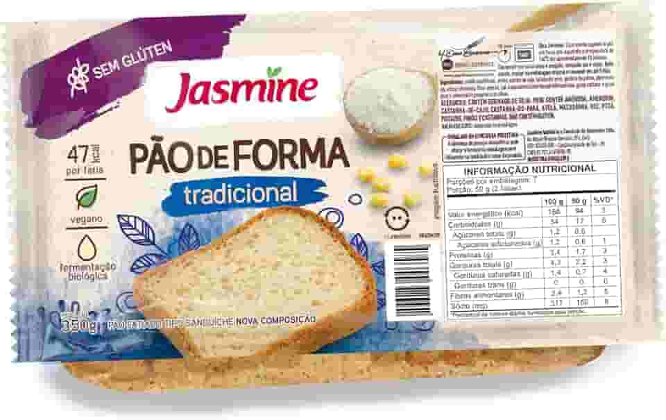 Jasmine Pão de Forma Tradicional Sem Glúten 350g