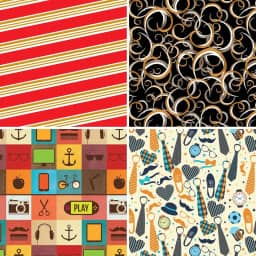 Papel para Presente, 50cm X 60cm, Couchê, Fantasia, Masculino II, 4 Estampas Sortidas, Pacote com 40 Folhas, Gessele