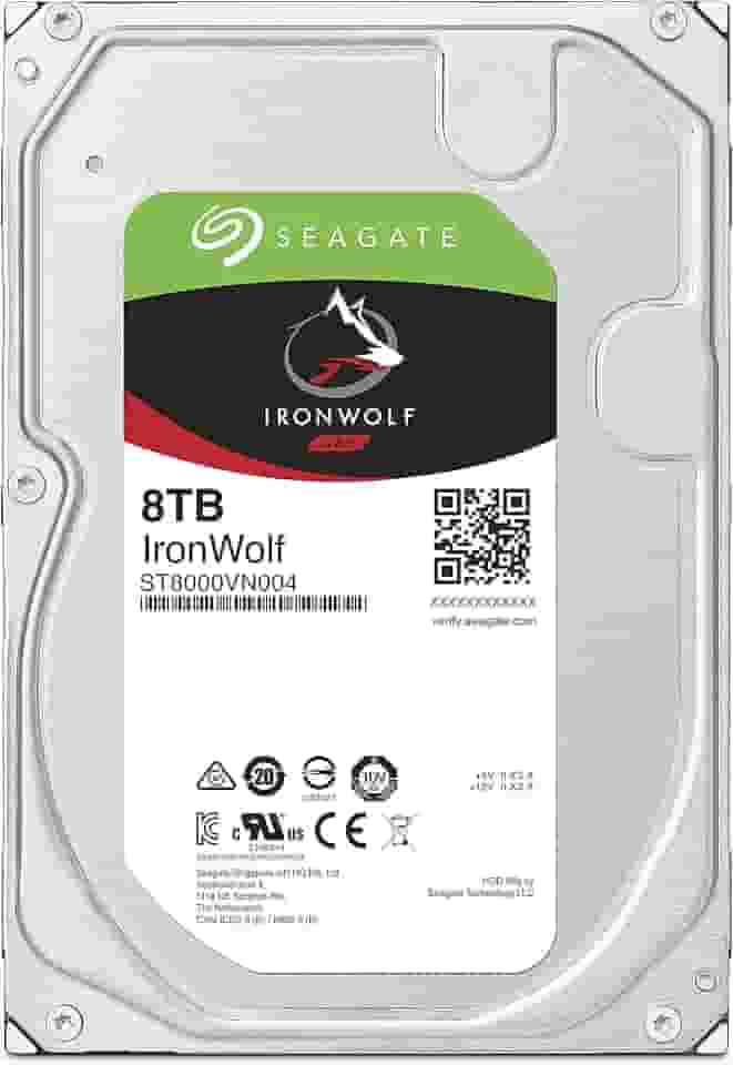 Seagate HD IRONWOLF NAS 8TB 3.5 SATA 7200 RPM 256CACHE, 1' x 4' x 5.8', ST8000VN004