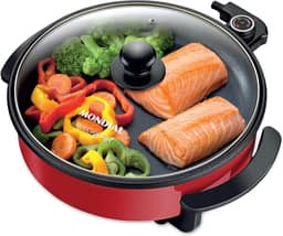 MONDIAL Panela Elétrica Redonda, Vermelho, 1200W, 110V - PE-28