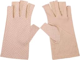 Luvas cáqui com proteção UV respiráveis, luvas sem dedos, luvas de meio dedo para dirigir, andar de pesca, golfe, atividades ao ar livre