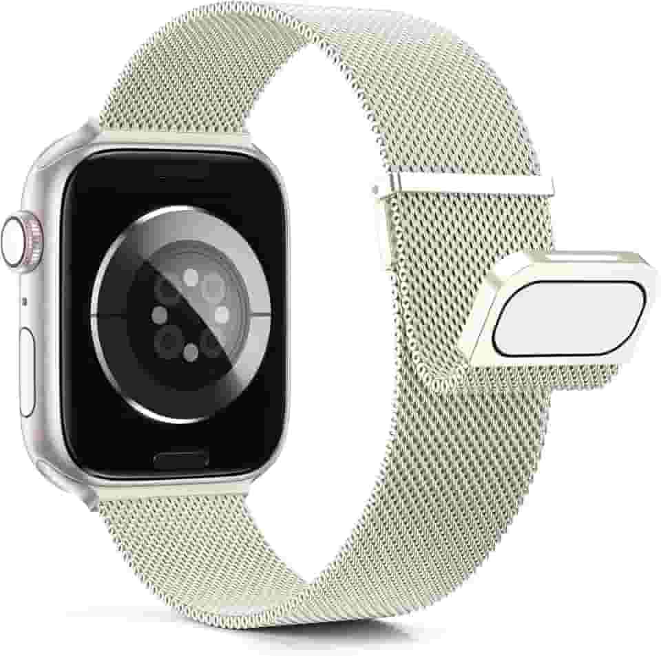HAOZHI Pulseira Magnético Compatível com Apple Watch 49mm 46mm 45mm 45mm 44mm 42mm 42mm 41mm 40mm 38mm,Bracelete Correia de Metal para iWatch Ultra SE 3 2,Series 11 10 9 8 7 6 5 4 3 2 1