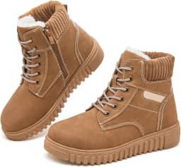 Botas femininas de cano curto e botas impermeáveis para mulheres pretas botas de caminhada botas de combate antiderrapantes para neve para trabalho ao ar livre