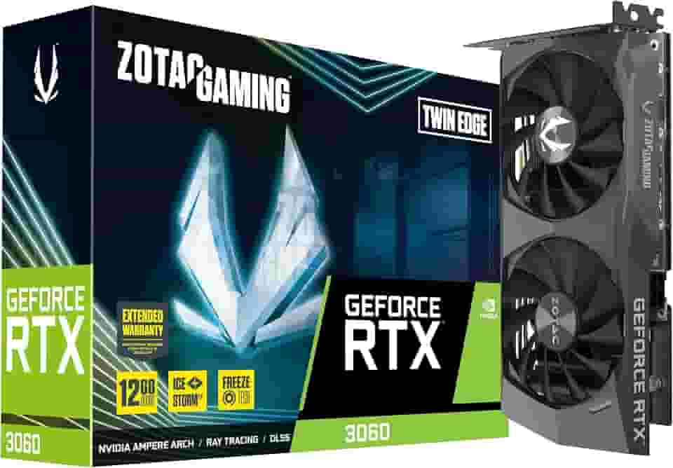Placa de Vídeo Zotac Gaming - GeForce RTX 3060, Twin Edge, LHR, 12GB GDDR6
