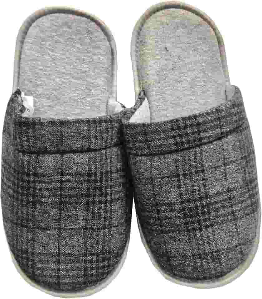 Pantufa chinelo masculino xadrez de algodão solado borracha 37 a 38 ref 19101