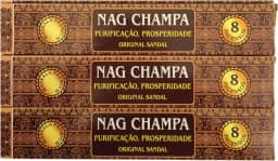 Incenso Massala Nag Champa Shakunthala Original Sandal - Purificação e Prosperidade Cx.3un.8v.