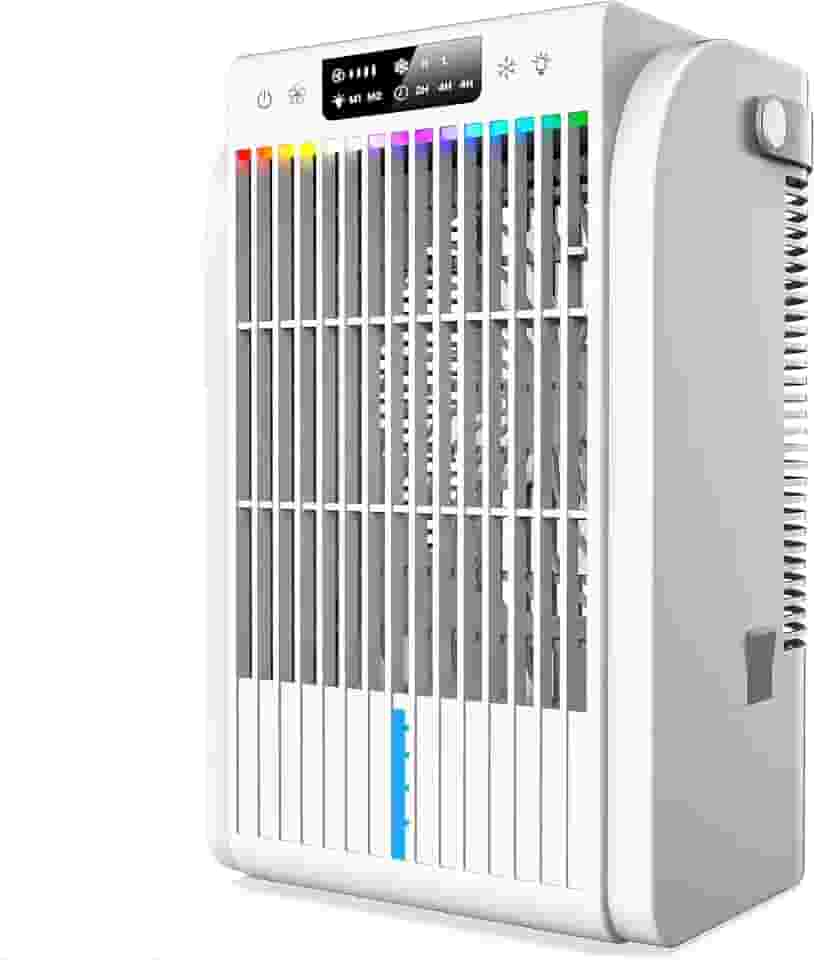 Ventilador de ar condicionado portátil AI, mini condicionadores de ar evaporativos JYew para ambiente, unidade CA portátil, com umidificador 4 em 1, ventilador condicionado com 1500 ml, 3 velocidades