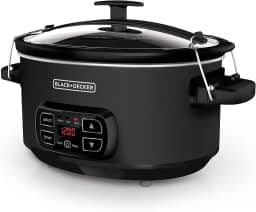 BLACK+DECKER 7-Quart Digital Slow Cooker with Chalkboard Surface, Slate, SCD4007