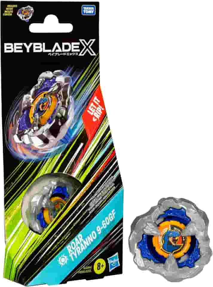 Beyblade X, Pião, Tyranno 9-60GF - Conjunto de Brinquedo Tipo Ataque, Giro à Direita, Booster Pack - A partir de 8 Anos