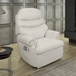 Poltrona do Papai Reclinável Cadeira Corano Soft Vovô (GELO)