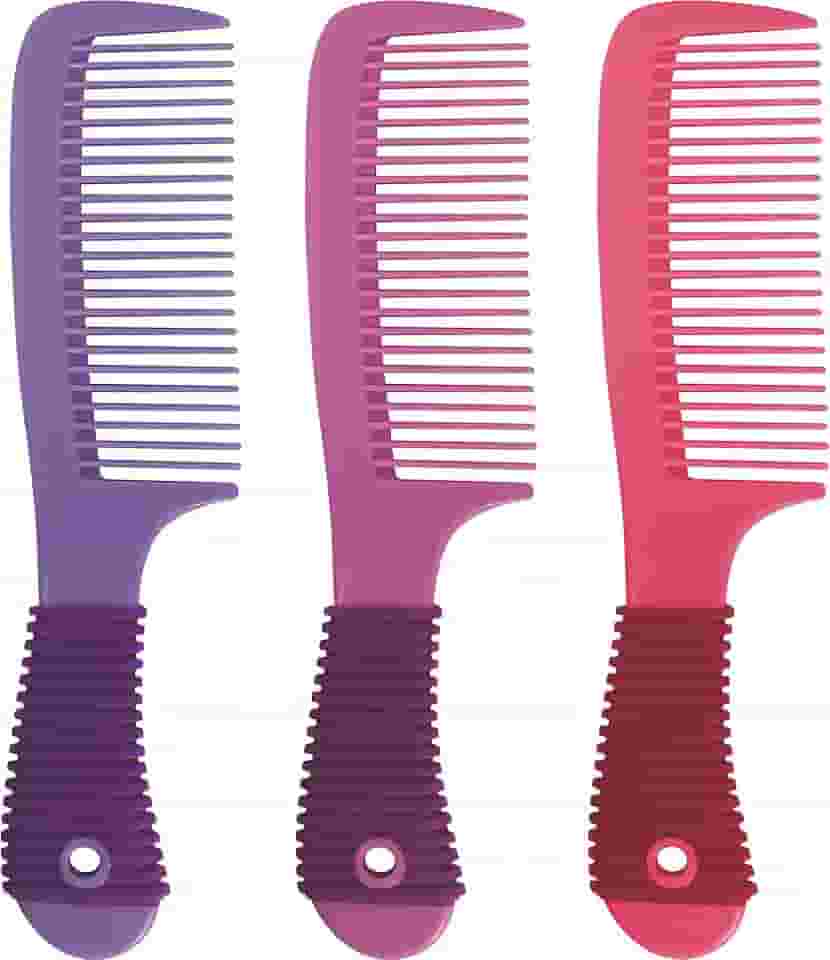 Marco Boni Pente De Uso Diário Cores Lisas E Cabo Antiderrapante Dentes Médios 1252 Cores Sortidas 1 Unidade