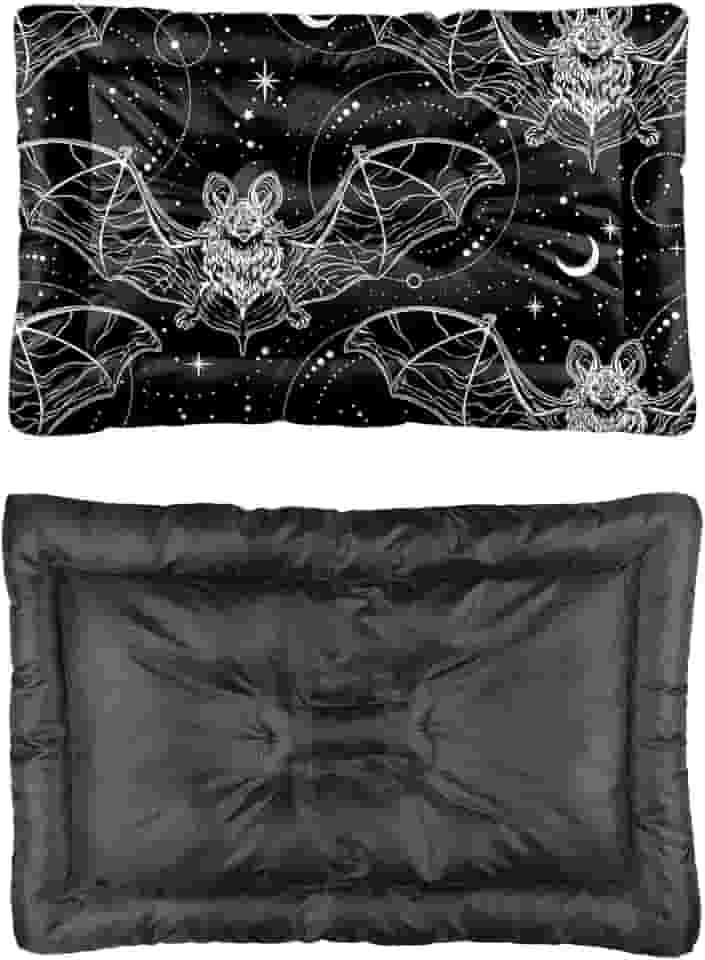 Almofada antiderrapante para cama de cachorro ultramacia lavável, enchimento ortopédico de morcego de Halloween com 2,5 cm de espessura com fundo antiderrapante resistente para canis, carros, cães e