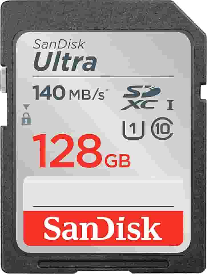 SanDisk Cartão de memória Ultra SDXC UHS-I de 128 GB - até 140 MB/s, C10, U1, Full HD, cartão SD - SDSDUNB-128G-GN6IN