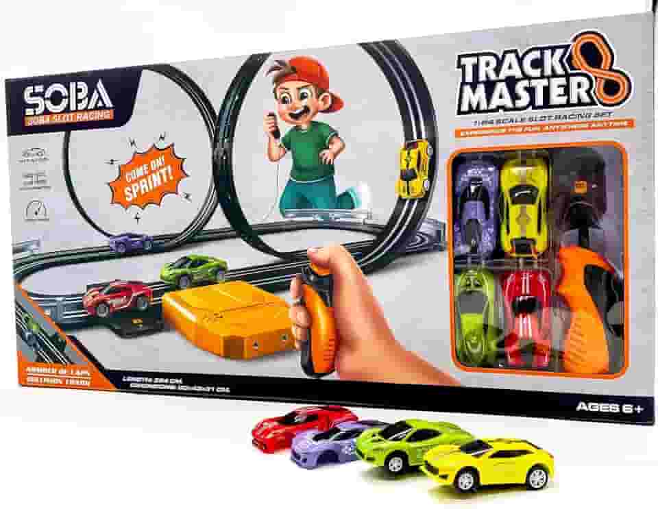 Pista Autorama Track Master Elétrica Duplo Looping 3,94m