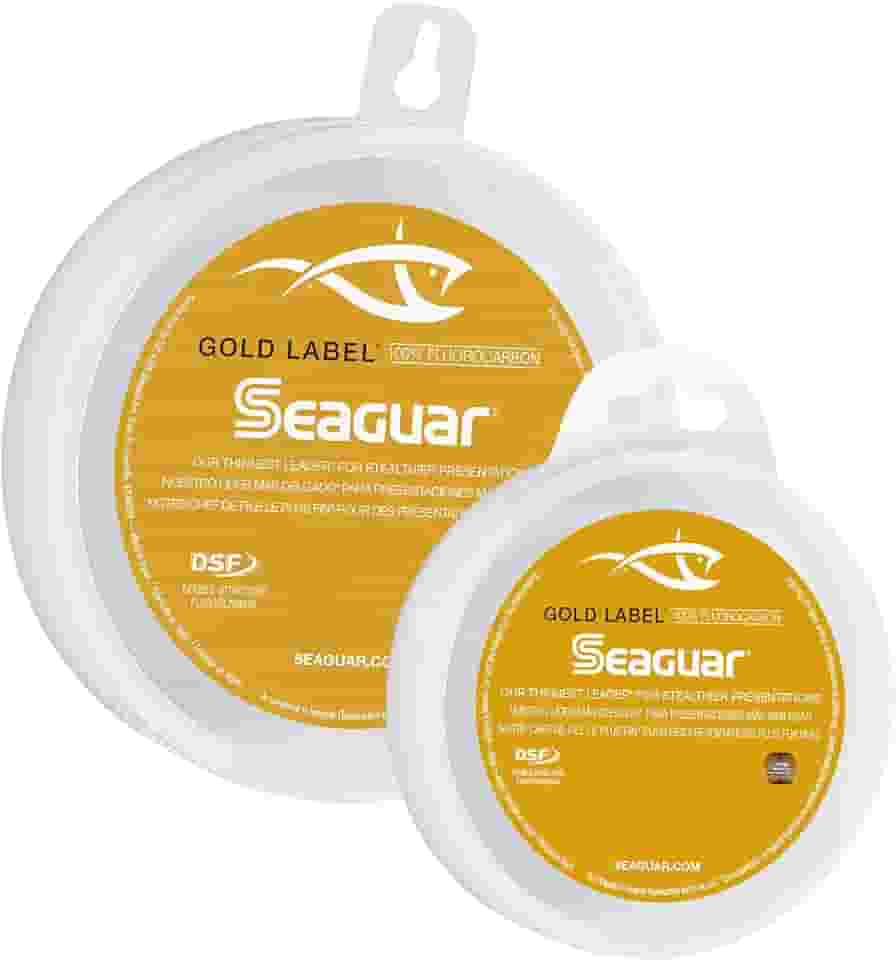 Seaguar Gold Label Fresh & Saltwater Fishing Leader Line for Clear Water, 100% Fluorocarbon, Clear, Multiple Sizes