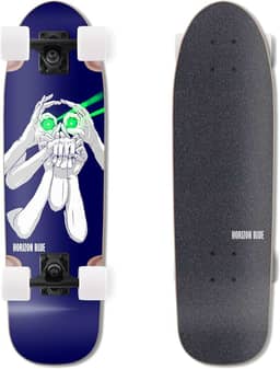 HORIZON BLUE Dinghy Classic Cruiser Skateboard Complete - 28.5" Lightweight Commuter/Soft 63mm Wheels & Maple Deck