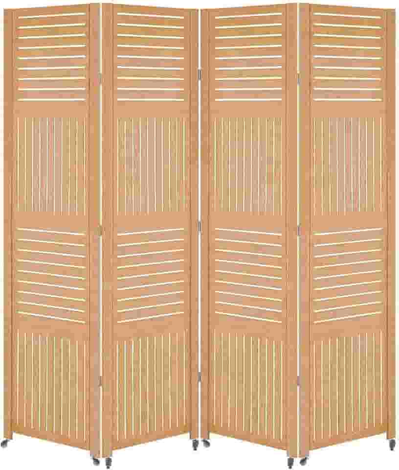 4 Biombo Com Rodinha Painel Repartido Divisoria de Ambiente Decoração Rodizio (Horizontal Vertical)