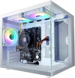 Desktop PC Ryzen7 5700G 8 núcleos 3,8 G (até 4,6 G integrado AMD Radeon Graphics), SSD Nvme 1TB, 16G DDR4 RAM, WiFi 6, torres de jogos pré-construídas computador branco