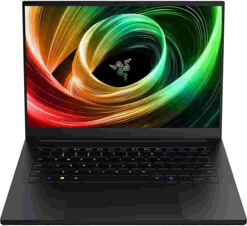 Razer Notebook para jogos Blade 14 (2025): NVIDIA GeForce RTX 5060 - CPU AMD Ryzen AI 9 365 - Tela OLED 3K 120Hz - 16GB LPDDR5X RAM - SSD de 1TB - Fino e leve - Chroma RGB - Windows - Preto