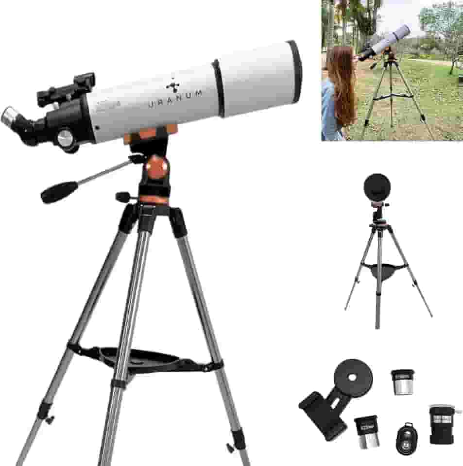 Telescópio Refrator 80/500mm Leo 2 Observações Detalhadas Aglomerados De Estrelas Nebulosas Luas Planetas Explorar Uranum
