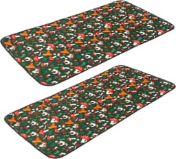 2 peças de forros de gaiola de porquinho-da-índia, 123 cm x 61 cm, almofada de treinamento de xixi reutilizável, rápida e super absorvente, base impermeável fácil de limpar, tapete lavável de coelho