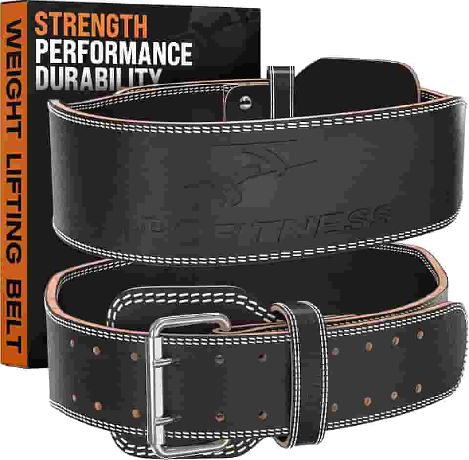 Cinto de levantamento de peso para homens e mulheres | Cinto de halterofilismo premium 100% couro | Cinto de ginástica para ginástica funcional e atletas de levantamento olímpico | Suporte para cinto de treinamento de agachamento e levantamento terra
