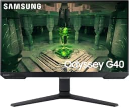 SAMSUNG Monitor Gamer Odyssey 25', FHD, 240 Hz, 1ms, com ajuste de altura, HDMI, DP, Gsync, Freesync, Preto, Série G40