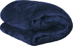 Manta Queen Cobertor Soft Andreza 2,20x2,40m – Ultra Macia, Anti Alérgica e Elegante, Ideal para Dias Frios (Azul)
