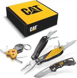 Kit de canivete suíço 12 funções em 1 Cat 240192, amarelo, pacote com 3