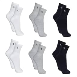 Kit 6 Pares de Meia Lupo Cano Médio Atoalhada Punho Canelado