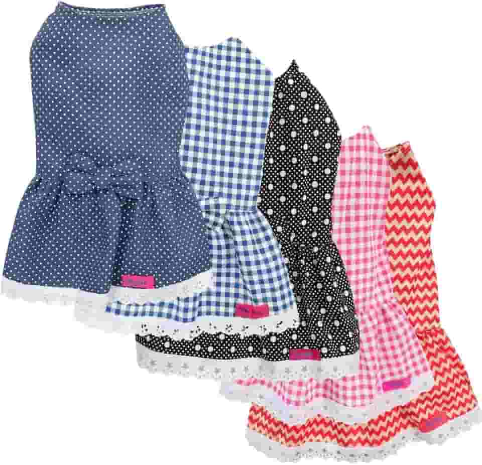 Vestido para Cães Fêmeas Básico Chic Clássico Colorido Sortido - n.3