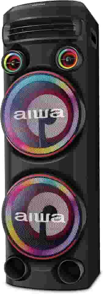 Torre de Som AIWA T2W-02 2300W 2Woofers10' Bluetooth RGB USB FM DJ