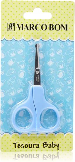 Marco Boni Tesoura Infantil Ponta Arredondada Cabo Plástico Aço Inox 1735B Cores Sortidas 1 Unidade