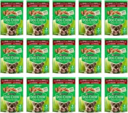 Pack Nestlé Purina Dog Chow Ração Úmida Para Cães Adultos Cordeiro Ao Molho - Com 15 Sachês 100g