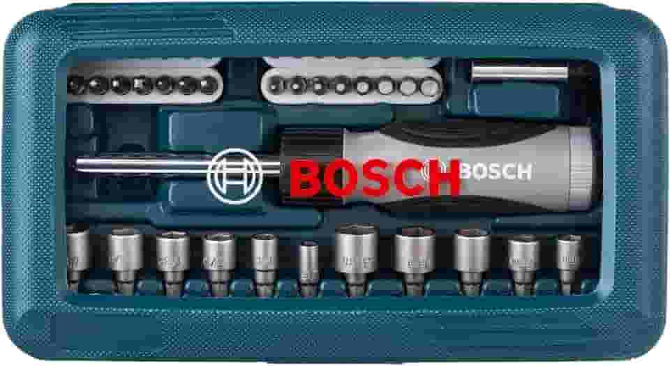 Bosch Kit de Pontas e Soquetes para parafusar com 46 peças