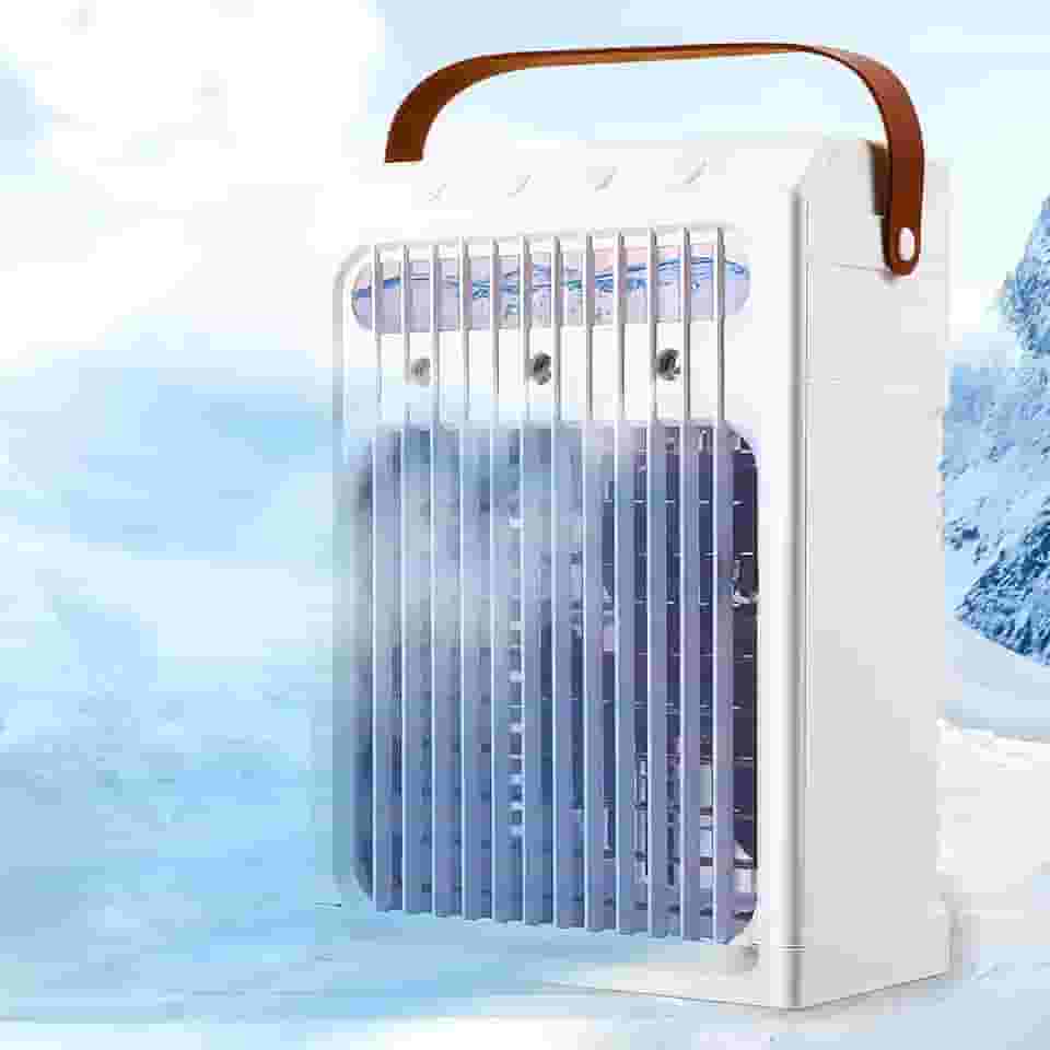 gootu Ar-Condicionado Portátil, Ventilador De 1000 Ml, Condicionador Ar Pessoal Pequeno Usb, Temporizador 2/4/6 Horas, Com Luz Noturna 7 Cores, Refrigerador Silencioso 3 Velocidades Para Mesa, Sala,