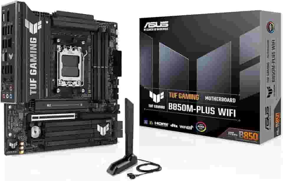 ASUS TUF GAMING B850M-PLUS WIFI Placa-mãe AMD AM5 ATX 18 Portas USB 24 Pinos