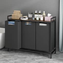 Cesto de Roupa Suja de 3 Sacos, Cesto de Armazenamento de Roupas com Tampa, Espaco de Armazenamento Extra na Parte Superior e Sacos de Roupa Removíveis Cesto