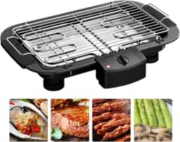 Churrasqueira Elétrica Portátil Apartamento De Mesa Sem Fumaça Grill 1800W, 127V BBQ Preto