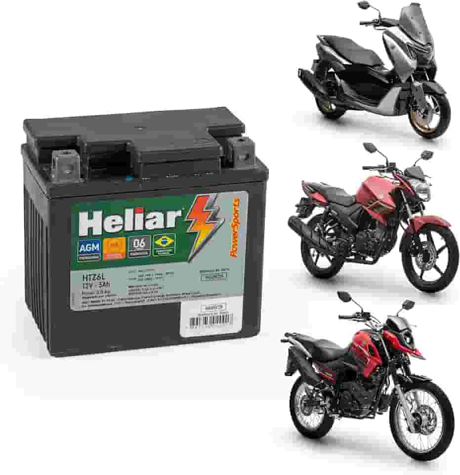 Bateria Moto Pop 100 110 Cg 160 Bros Titan 150 Biz 125 Fan Xre 190 300 Dk Fazer Yamaha Factor Ybr Xtz Crosser Fz15 Heliar 12v 5ah