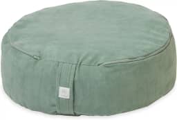 Gaiam Almofada de meditação Zafu Yoga - Almofada ergonômica de trigo sarraceno para suporte de postura, conforto personalizado com enchimento ajustável, alça de transporte, versátil para pilates e