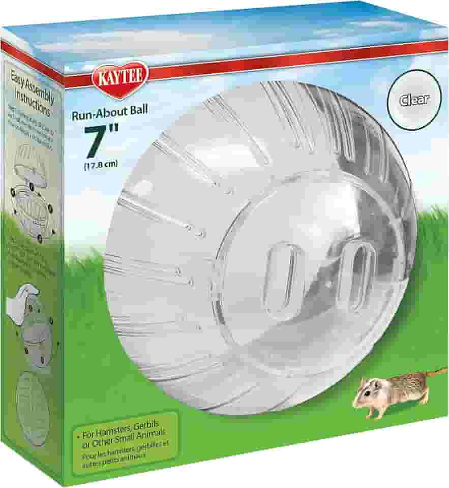 Kaytee Bola de exercício transparente de 18 cm para hamsters e gerbos de animais de estimação