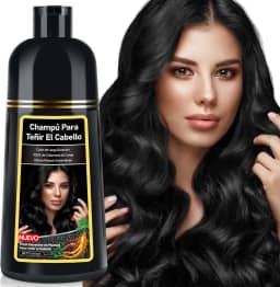 KAISASA Shampoo de tintura de cabelo 3 em 1 Preto 500ml - shampoo instantâneo para cabelo tintura de cabelo ingredientes herbais para mulheres e para homens e mulheres capa de xampu tintura de cabelo cinza branco em minutos